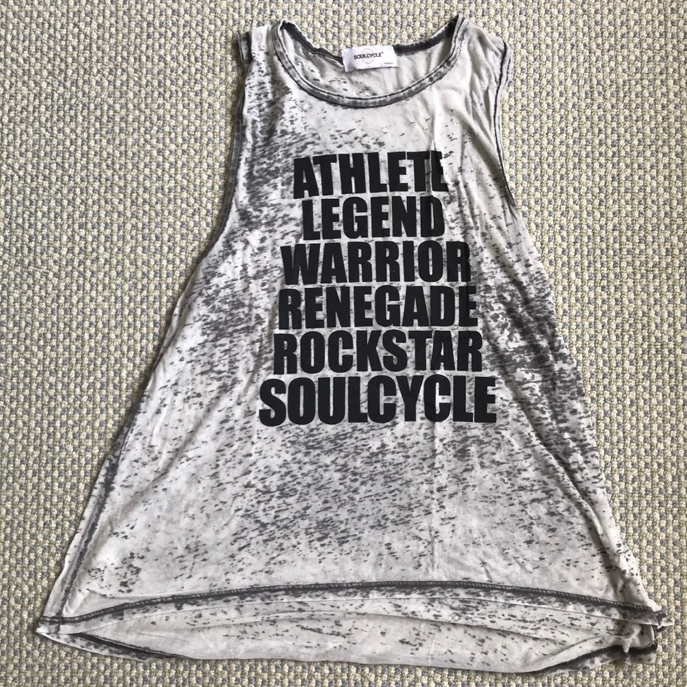 A Soul Cycle workout shirt